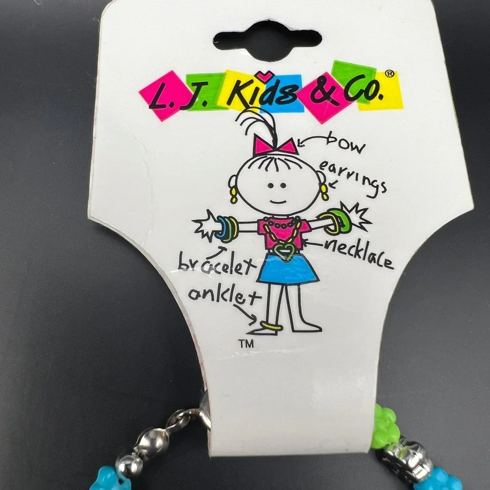 Lot of 2 L.J. Kids & Co Beaded Jewelry Vintage‎ 90s NOS Lucite Made in China